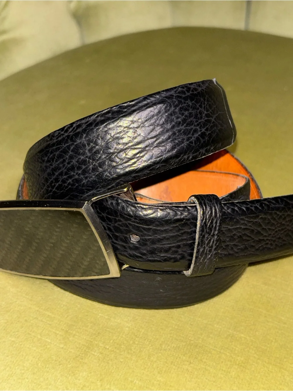 Tom Taylor Customs Men’s Black Sharkskin Belt Size 36